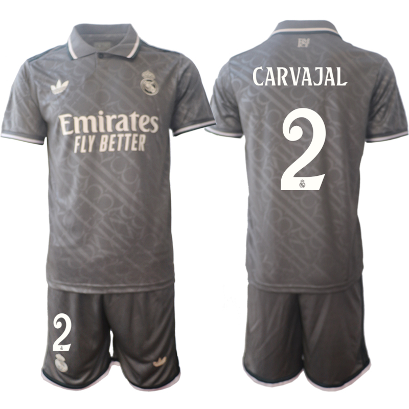 Men 2024-2025 Club Real Madrid away Grey #2 Soccer Jersey